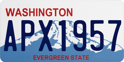 WA license plate APX1957