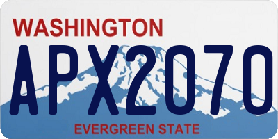 WA license plate APX2070