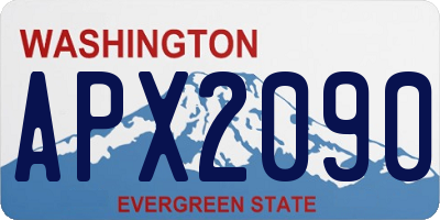 WA license plate APX2090