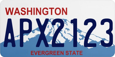 WA license plate APX2123