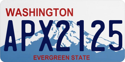 WA license plate APX2125