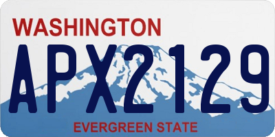 WA license plate APX2129