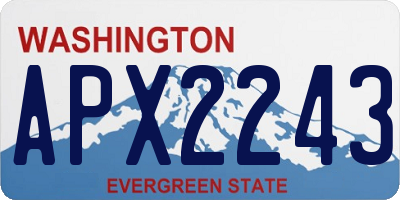 WA license plate APX2243