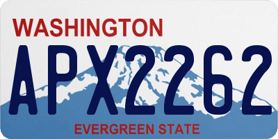 WA license plate APX2262