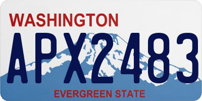 WA license plate APX2483