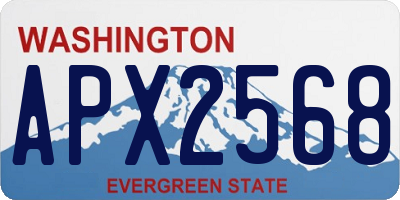 WA license plate APX2568