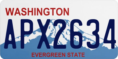 WA license plate APX2634