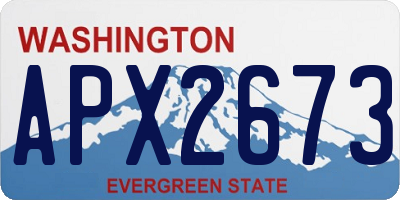 WA license plate APX2673