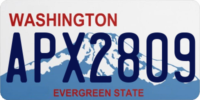 WA license plate APX2809