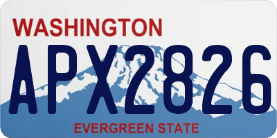WA license plate APX2826