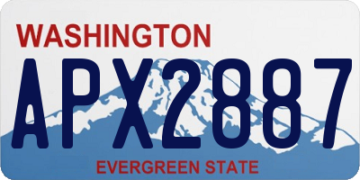 WA license plate APX2887