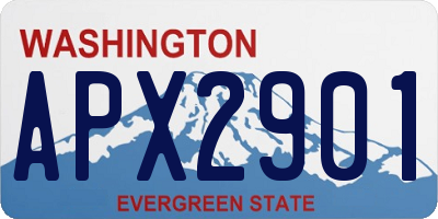 WA license plate APX2901