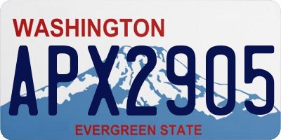 WA license plate APX2905