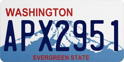 WA license plate APX2951