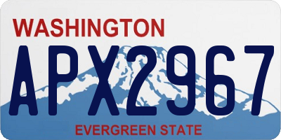 WA license plate APX2967
