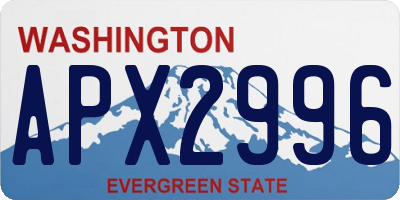 WA license plate APX2996
