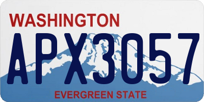WA license plate APX3057