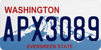 WA license plate APX3089