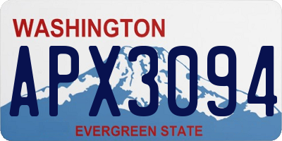 WA license plate APX3094