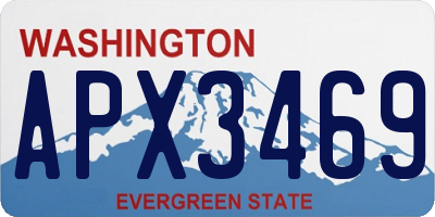 WA license plate APX3469
