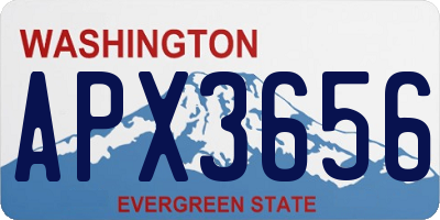 WA license plate APX3656