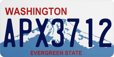 WA license plate APX3712