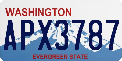 WA license plate APX3787