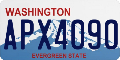 WA license plate APX4090