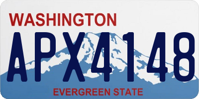 WA license plate APX4148