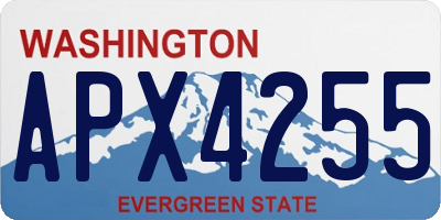 WA license plate APX4255