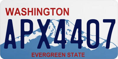 WA license plate APX4407