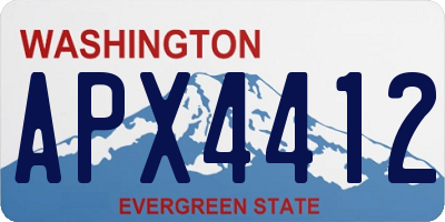 WA license plate APX4412