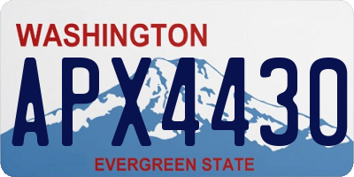 WA license plate APX4430
