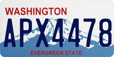 WA license plate APX4478