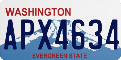 WA license plate APX4634