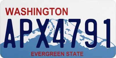 WA license plate APX4791