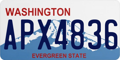 WA license plate APX4836