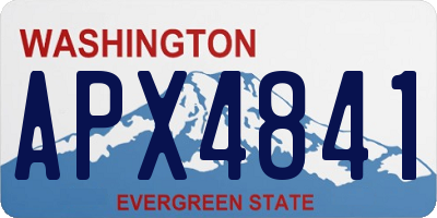 WA license plate APX4841