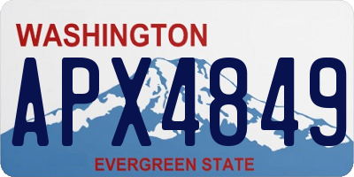 WA license plate APX4849