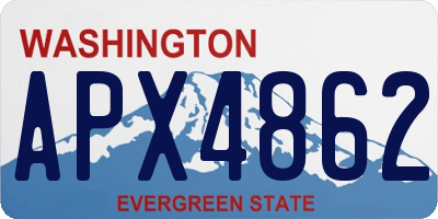 WA license plate APX4862
