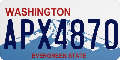 WA license plate APX4870