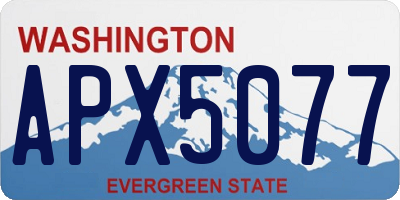 WA license plate APX5077
