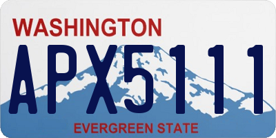 WA license plate APX5111