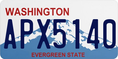 WA license plate APX5140