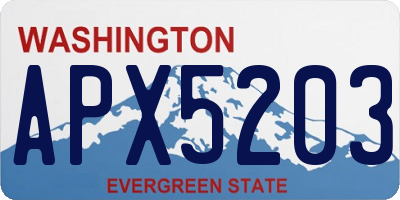 WA license plate APX5203