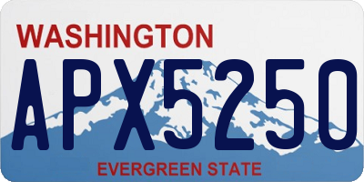 WA license plate APX5250