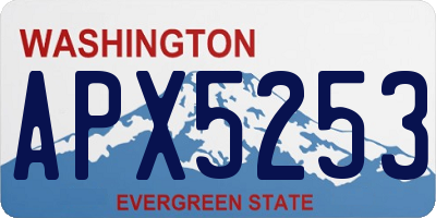 WA license plate APX5253