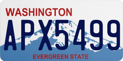 WA license plate APX5499