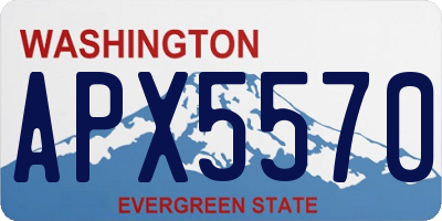 WA license plate APX5570