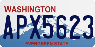 WA license plate APX5623